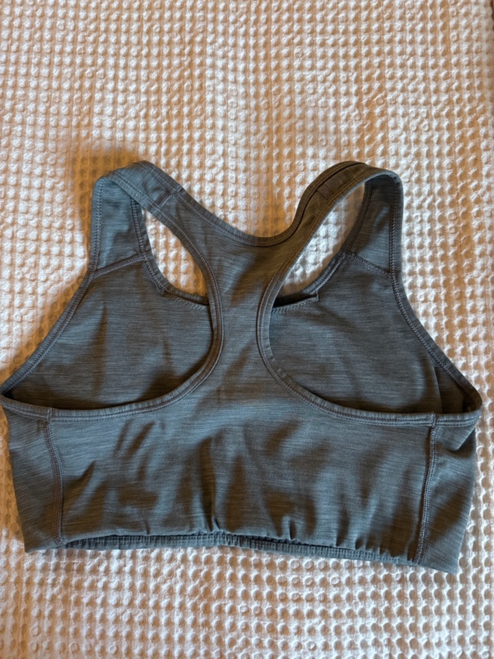 Nike Gray Racerback Medium-Support Sports Bra - Picture 3 of 4